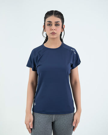 Round Neck Tee - Navy Blue