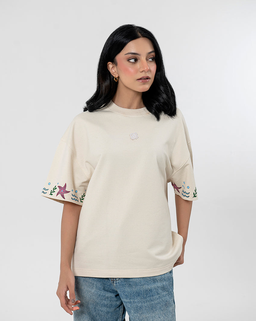 Oversized Tee - Blue Whale