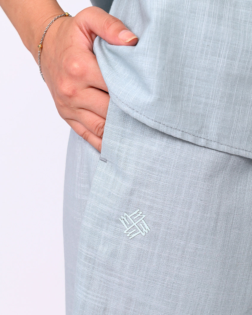 Relaxed Linen Pant - Blue