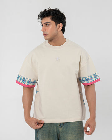 Oversized Tee - Border Print