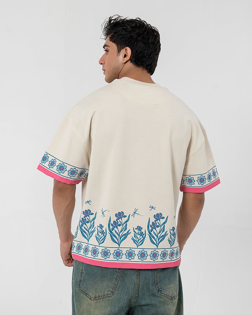 Oversized Tee - Border Print