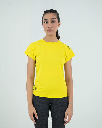 Round Neck Tee - Blazing Yellow