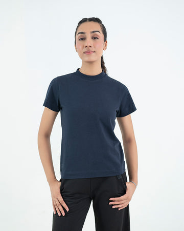 Crew Neck Tee - Navy Blue