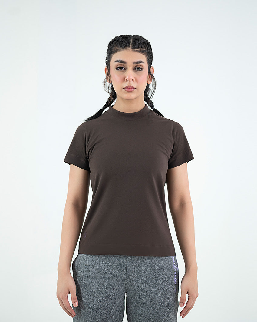 Crew Neck Tee - Chocolate Brown