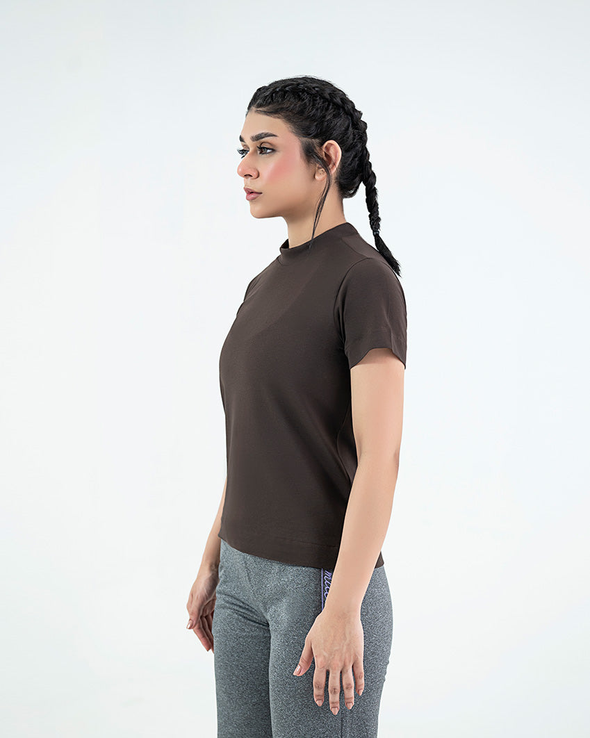 Crew Neck Tee - Chocolate Brown