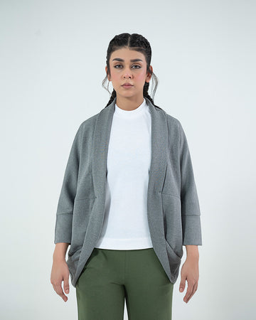 Signature Cape - Mélange grey