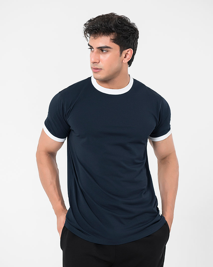 Contrast Tee - Pegant Blue