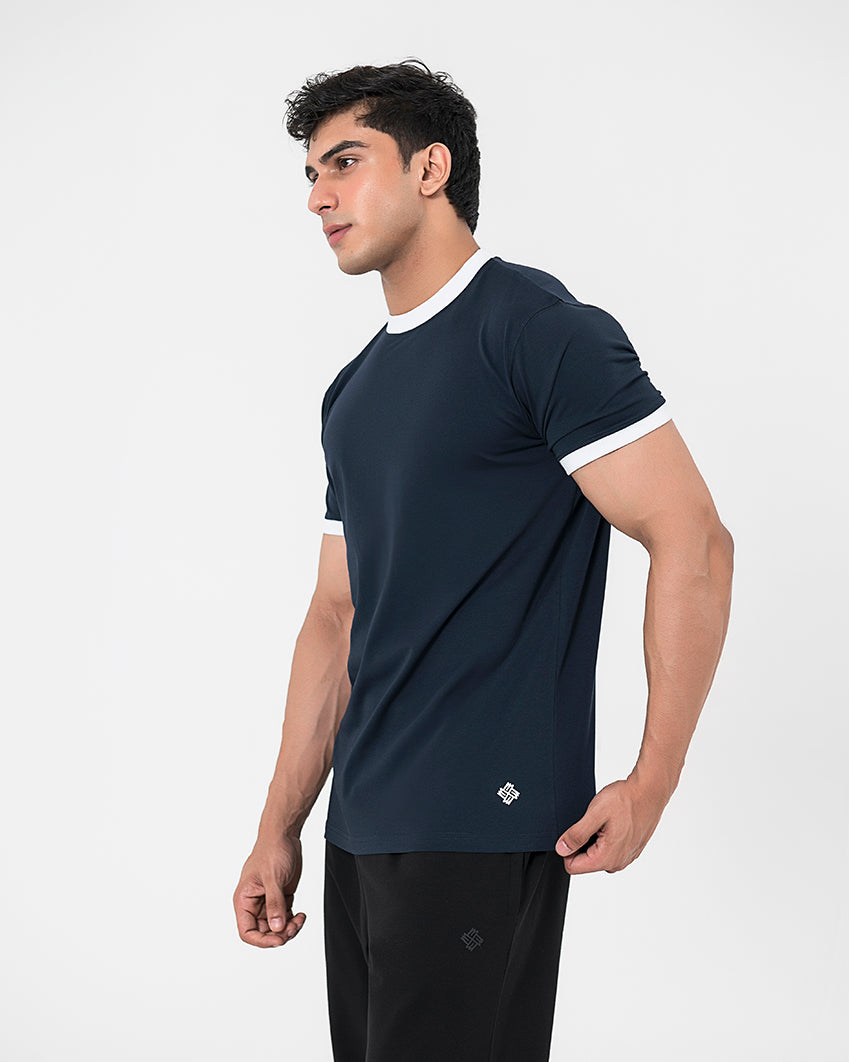 Contrast Tee - Pegant Blue