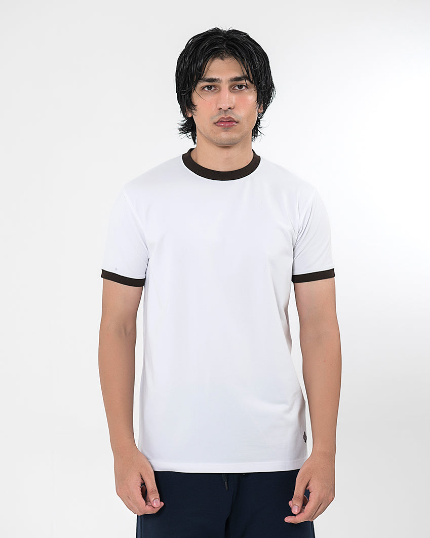 Contrast Tee - White