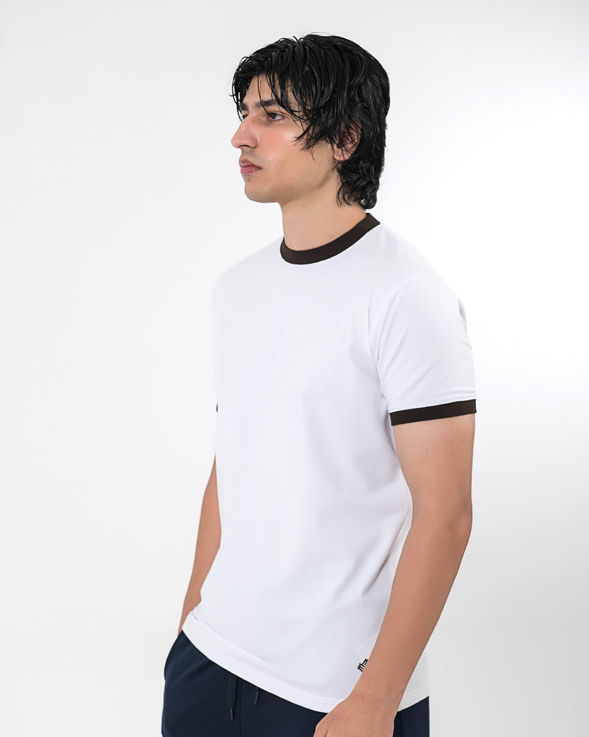 Contrast Tee - White