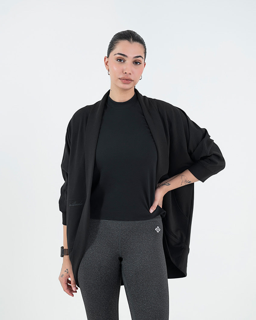 Signature Cape in Cotton - Black