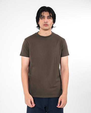 Crew Neck Tee - Chocolate Brown