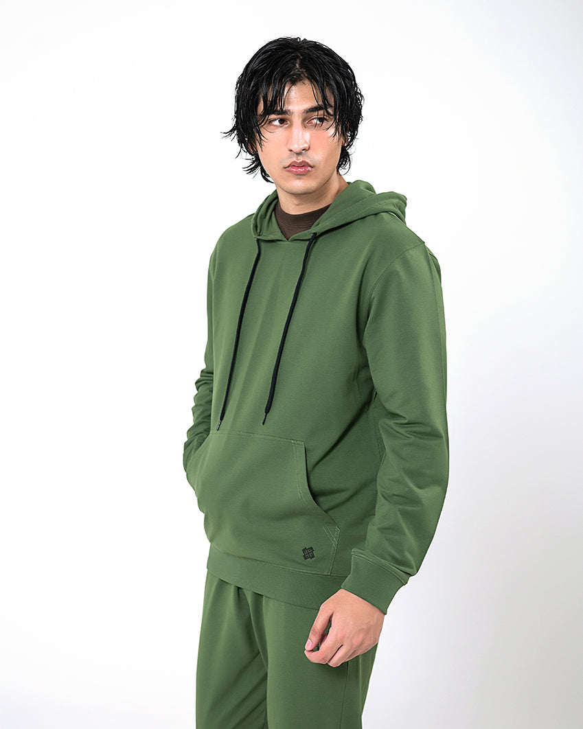 Full Sleeves Hoodie - Olive Green