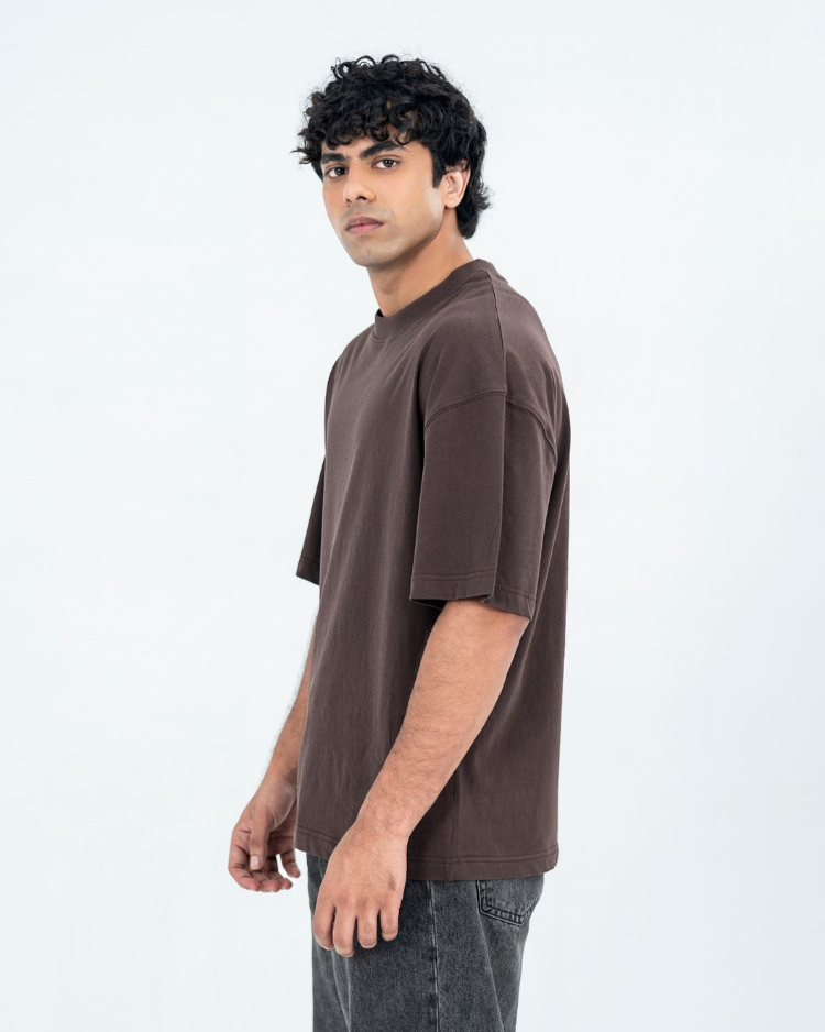 Everyday Oversized Tee - Brown