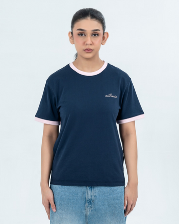 Essential Contrast Tee - Pagent blue