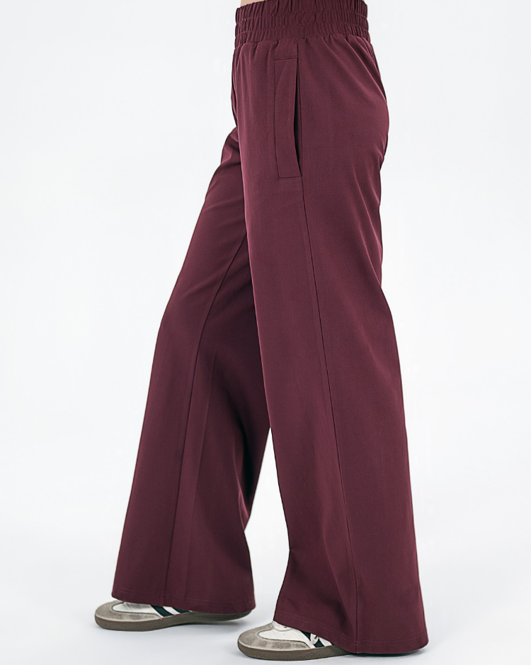 Wide Leg Pant - Maroon