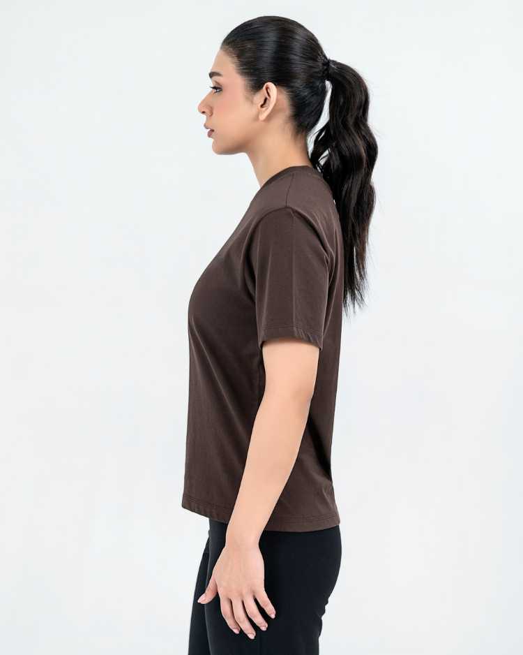Everyday Cotton Tee - Brown