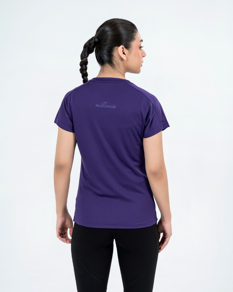 Workout essential V Neck T-shirt - Purple
