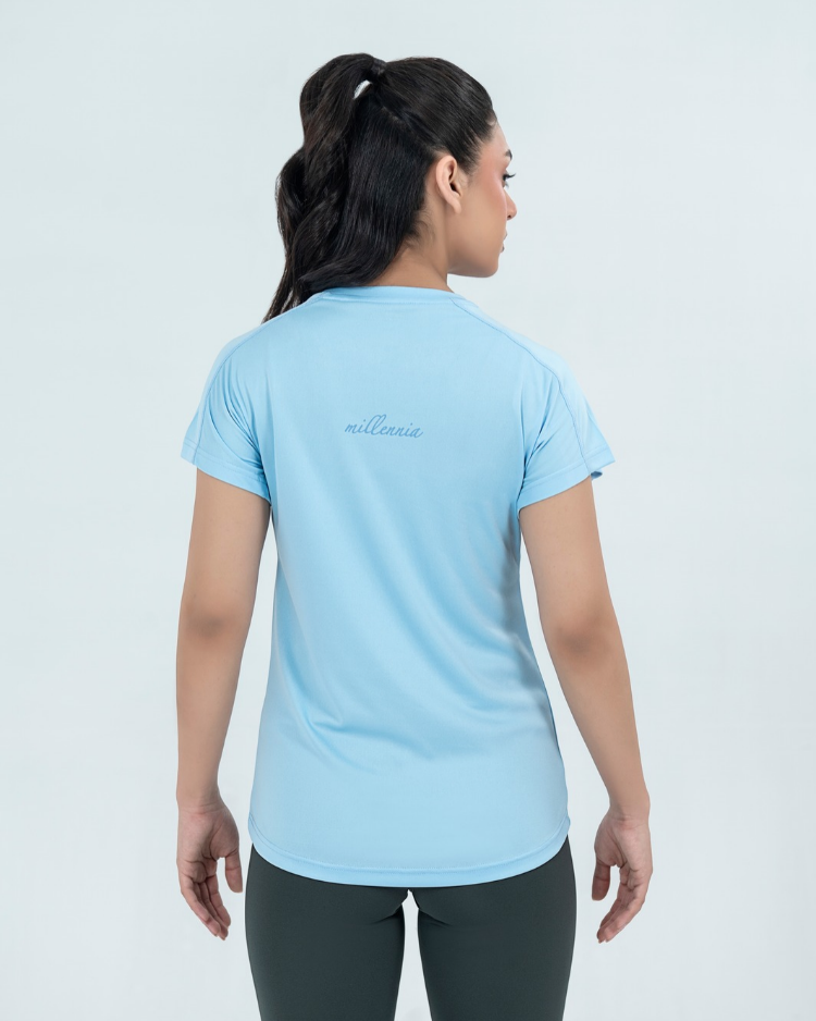 Workout essential V Neck T-shirt - Argentina blue