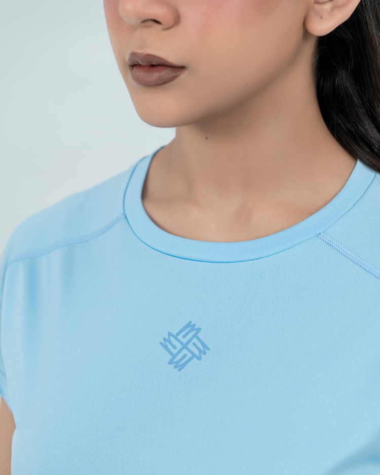 Workout essential Round Neck T-shirt - Argentina blue